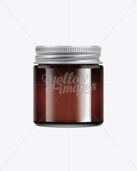 Download Dark Brown Glass Jar with Dome Lid - 100ml